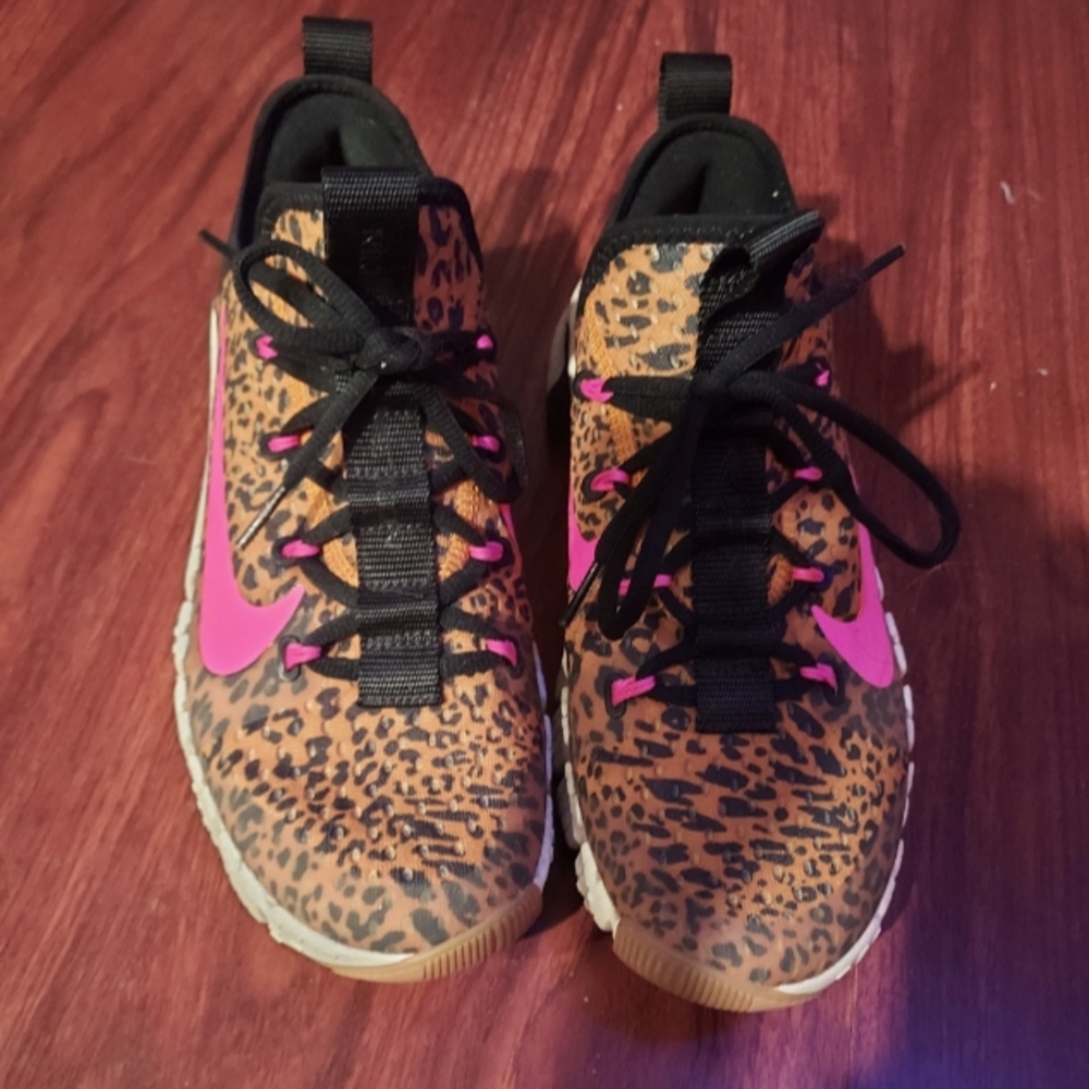 Cheetah print pink Nikes